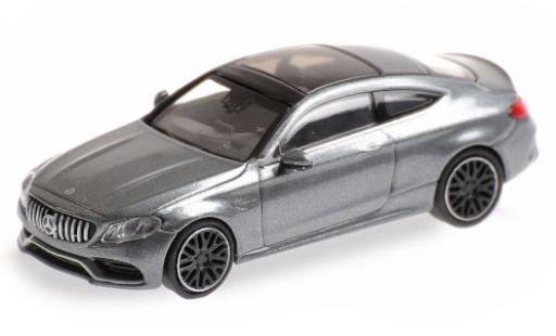Modelauto Mercedes C AMG C63 Coupe (C205) mat-grijs 2015 1/87 Minichamps