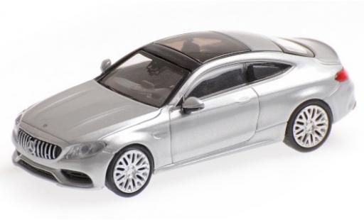 Modelauto Mercedes C AMG C63 Coupe (C205) grijs 2015 1/87 Minichamps