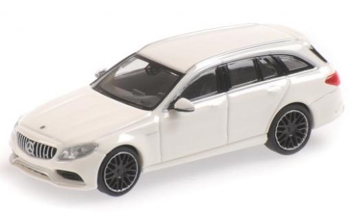 Modelauto Mercedes C AMG C63 T-Modell (S205) wit 2019 1/87 Minichamps