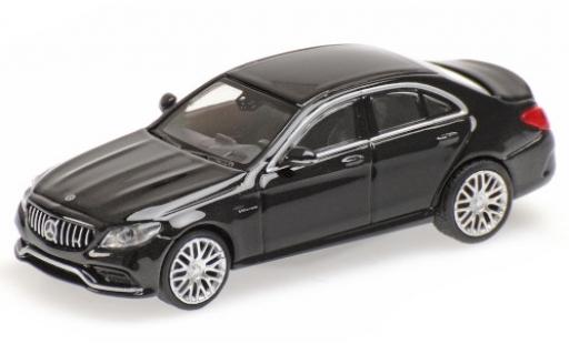 Modelauto Mercedes C AMG C63 (W205) metallic zwart 2019 1/87 Minichamps