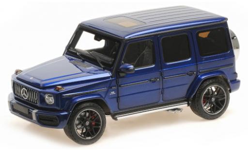 Modelauto Mercedes Classe G AMG G63 metallic blauw 2018 1/18 Minichamps