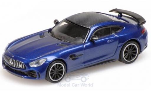 Modelauto Mercedes AMG GT Base -R metallic blauw 2017 1/18 Minichamps