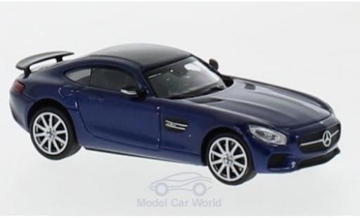 Modelauto Mercedes AMG GT GT S metallic blauw 2015 1/87 Minichamps