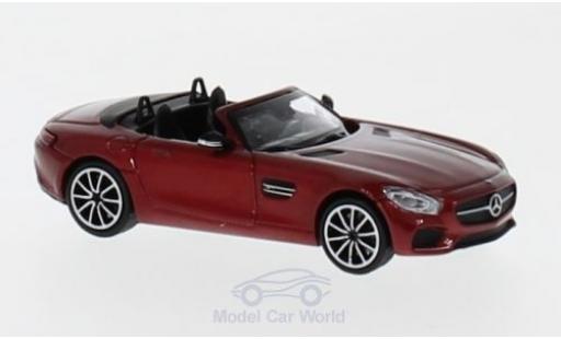 Modelauto Mercedes AMG GT GT S Roadster metallic rood 2017 1/87 Minichamps