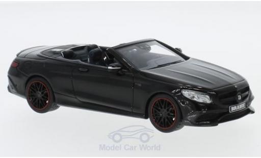 Modelauto Mercedes B S-Class Brabus 850 zwart 2016 Basis AMG S 63 Cabriolet 1/43 Minichamps