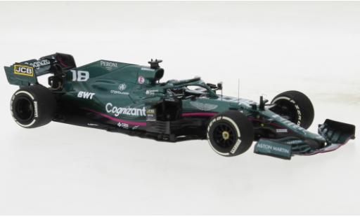 Modelauto Aston Martin AMR21 f1 1 No.18 Cognizant Team Cognizant formule 1 GP Monaco 2021 1/43 Minichamps