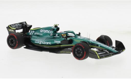 Modelauto Aston Martin AMR22 f1 2 No.27 Aramco Cognizant Team Cognizant formule 1 GP Bahrain 2022 1/43 Minichamps