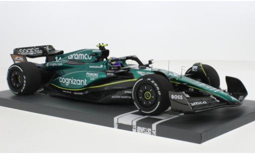 Modelauto Aston Martin AMR23 f1 3 No.14 Aramco Cognizant Team Cognizant formule 1 GP Bahrain 2023 1/18 Minichamps