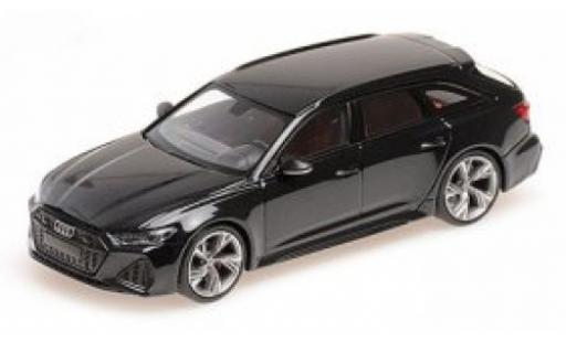 Modelauto Audi RS6 avant (C8) metallic zwart 2019 1/43 Minichamps