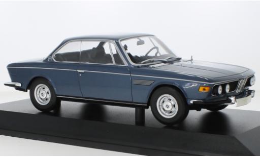 Modelauto Bmw 2800 CS metallic blauw 1968 1/18 Minichamps