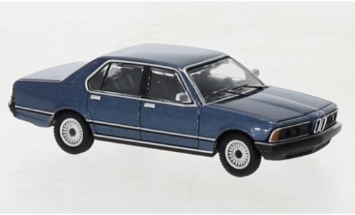 Modelauto Bmw 733 berline i (E23) metallic blauw 1977 1/87 Minichamps