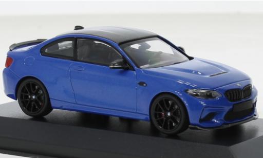 Modelauto Bmw M2 CS metallic blauw 2020 1/18 Minichamps