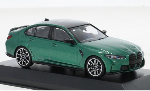 Modelauto Bmw M3 Competition (G80) metallic groen 2020 1/43 Minichamps