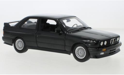 Modelauto Bmw M3 coupe (E30) metallic zwart 1987 1/18 Minichamps