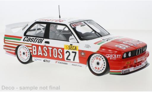 Modelauto Bmw M3 course (E30) No.27 Bigazzi Team Bastos 24h Spa Francorchamps 1990 1/18 Minichamps