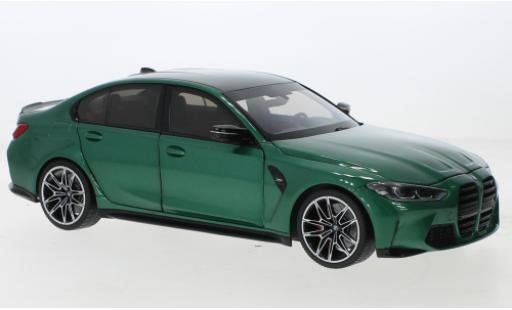 Modelauto Bmw M3 berline (G80) metallic groen 2020 1/18 Minichamps
