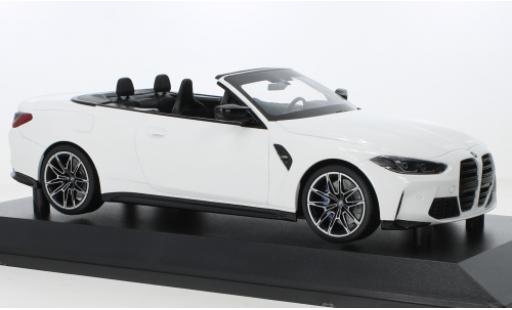Modelauto Bmw M4 Cabriolet wit 2021 1/18 Minichamps