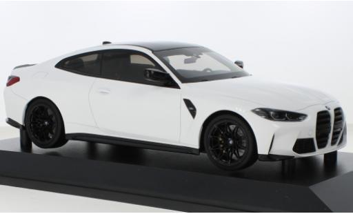 Modelauto Bmw M4 coupe metallic wit 2020 1/18 Minichamps