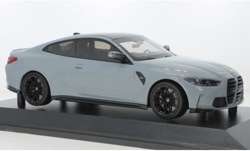 Modelauto Bmw M4 coupe metallic grijs 2020 1/18 Minichamps