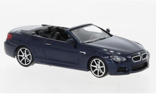 Modelauto Bmw M6 Cabriolet metallic blauw 2015 1/87 Minichamps