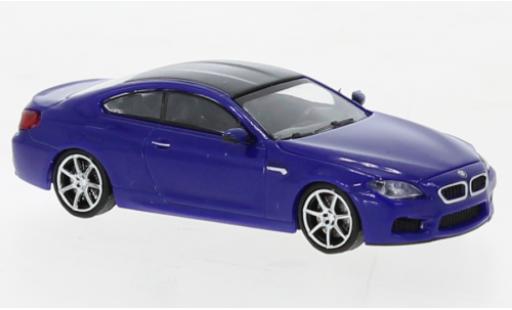 Modelauto Bmw M6 Coupe metallic blauw 2015 1/87 Minichamps