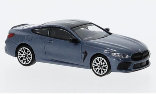 Modelauto Bmw M8 Coupe Competition (F92) metallic blauw clair 2019 1/87 Minichamps