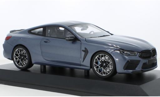 Modelauto Bmw M8 Coupe Competition metallic blauw 2020 1/18 Minichamps