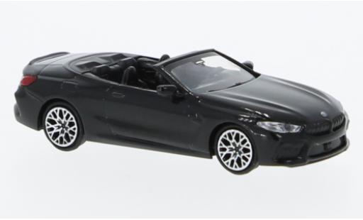 Modelauto Bmw M8 Cabriolet Competiton (G14) metallic zwart 2019 1/87 Minichamps