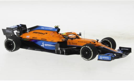 Modelauto McLaren F1 MCL35M No.4 Team formule 1 GP France 2021 1/43 Minichamps
