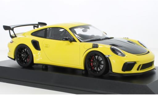 Modelauto Porsche 911 GT3 R (991.2) S geel 2019 1/18 Minichamps