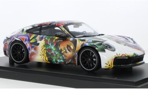 Modelauto Porsche 911 4S Carrera Flower Design 2019 1/18 Minichamps