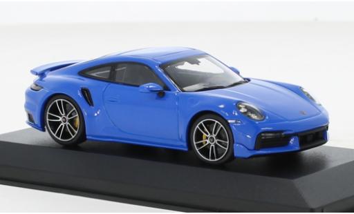 Modelauto Porsche 911 Turbo s blauw 2021 1/18 Minichamps