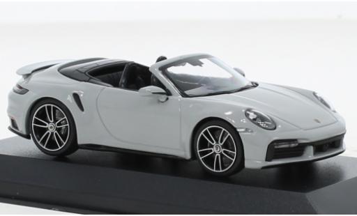 Modelauto Porsche 911 Turbo s cabriolet grijs 2020 1/43 Minichamps