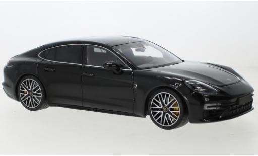 Modelauto Porsche Panamera Turbo S metallic zwart 2020 1/18 Minichamps