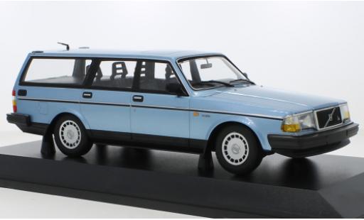 Modelauto Volvo 240 GL Stationwagen metallic blauw 1986 1/18 Minichamps
