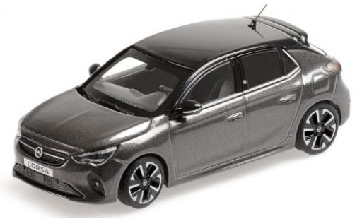 Modelauto Opel Corsa E Base E metallic grijs/zwart 2019 1/43 Minichamps