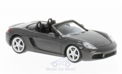 Modelauto Porsche 718 Boxster metallic grijs 2016 1/87 Minichamps