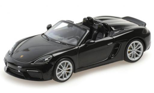 Modelauto Porsche 718 Spyder (982) zwart 2020 Softtop couch&Atilde;&copy; avec 1/43 Minichamps