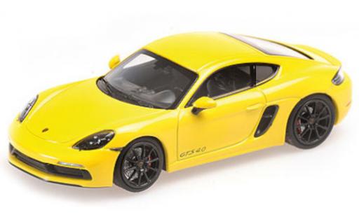 Modelauto Porsche 718 GTS (982) geel 2020 1/43 Minichamps