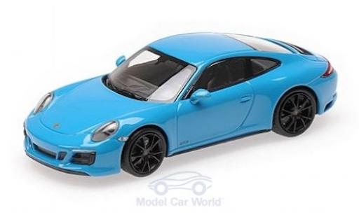 Modelauto Porsche 911 GTS (991.2) Carrera 4 blauw 2017 1/43 Minichamps