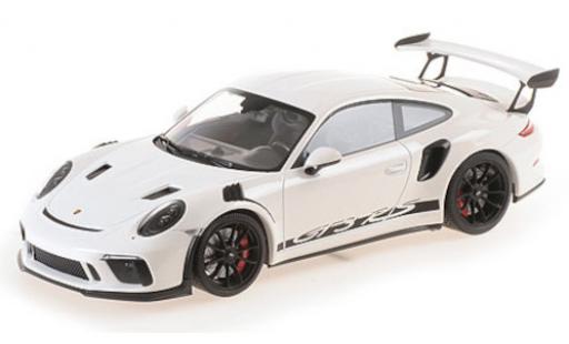 Modelauto Porsche 911 GT3 R (991.2) RS wit 2019 met zwarten Felgen 1/18 Minichamps