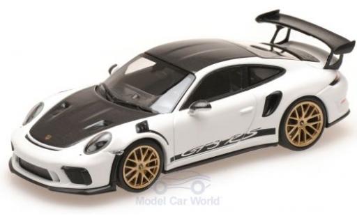 Modelauto Porsche 911 GT3 RS (991.2) wit/carbon 2018 met Weissach Paket 1/43 Minichamps