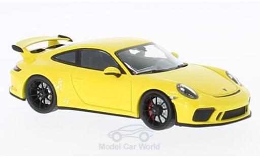 Modelauto Porsche 911 GT3 geel 2016 1/43 Minichamps
