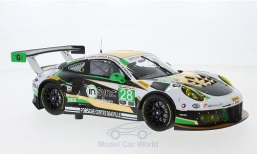 Modelauto Porsche 911 GT3 R No.28 Alegra Motorsports 24h Daytona 2017 C.de Quesada/M.Christensen/D.Morad/J.Lazare 1/18 Minichamps