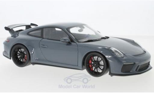Modelauto Porsche 911 GT3 ( II) metallic grijs 2017 1/18 Minichamps