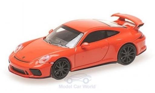 Modelauto Porsche 911 GT3 ( II) oranje 2017 1/87 Minichamps