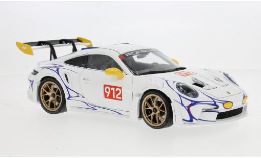 Modelauto Porsche 911 GT3 R S wit/geel 2023 1/18 Minichamps