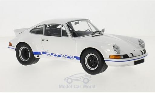 Modelauto Porsche 911 SC Carrera RSR 2.7 wit/blauw 1973 1/18 Minichamps