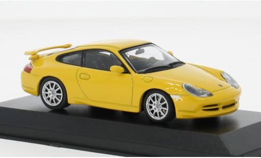 Modelauto Porsche 911 GT3 geel 1999 1/43 Minichamps