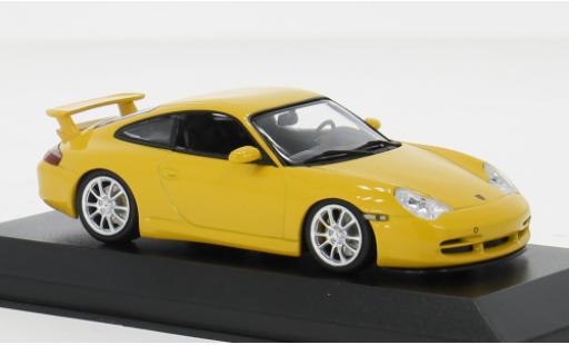 Modelauto Porsche 911 GT3 geel 2003 1/43 Minichamps